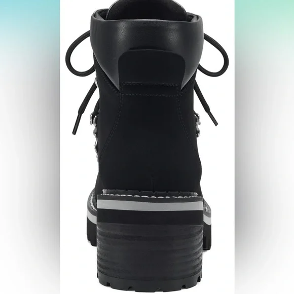 NWT Aerosoles Skylar Black Faux Suede Lace Up Booties, size 10 - Picture 3 of 11